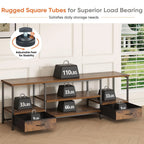 Media Console with Storage Shelves, 2 Sizes