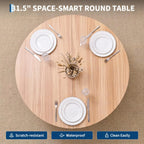 Round Dining Table For 2-4 With Center Storage