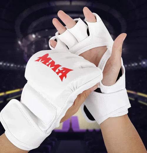 Professional Boxing Training Gloves Half Finger Leather Cushion