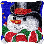 DIY Latch Hook Rug Kits Snowman Santa Claus Hat Embroidery Cushion Pillow Cover