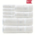 8 Piece Luxury Towel Set – 100% Ring Spun Cotton