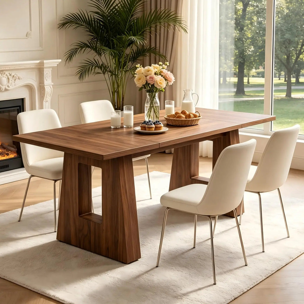 Mid Century Rectangular Dining Table, 4 Colors