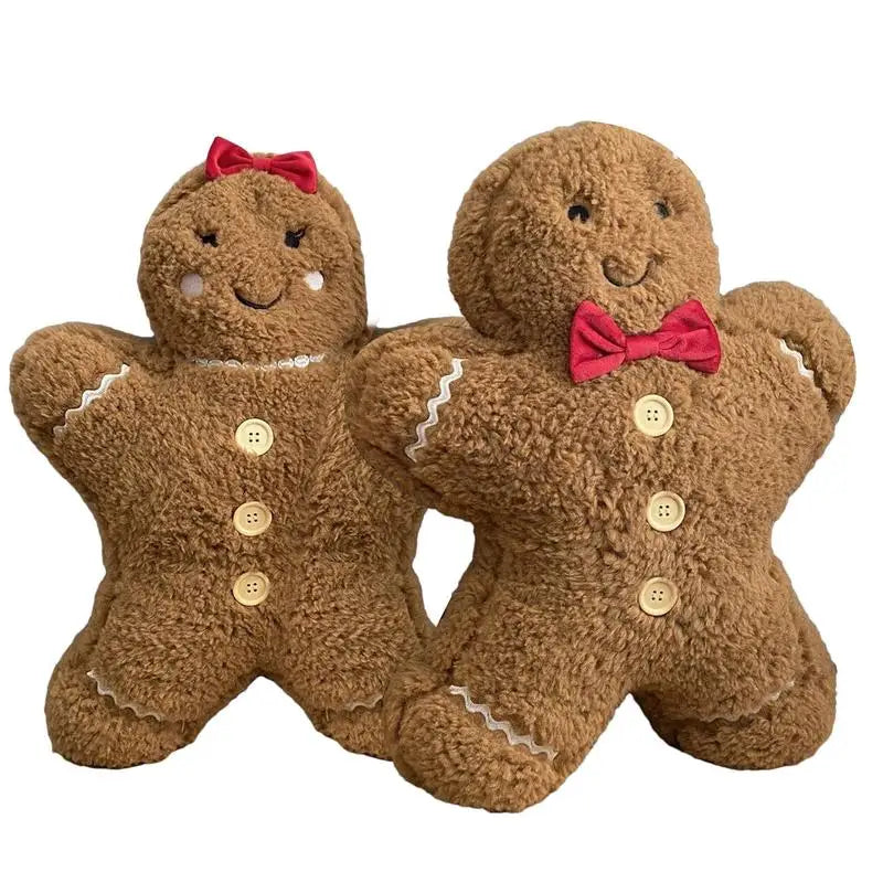 Cute Gingerbread Man Plushie Toy Or Decor/Pillow