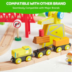 Joyfy 110/60 Pcs Wooden Train Set