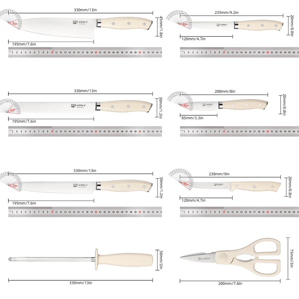 14 Pieces Knife Set With Wooden Block