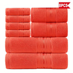 8 Piece Luxury Towel Set – 100% Ring Spun Cotton