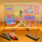 LED Note Board With Night Light & 7 Pens
