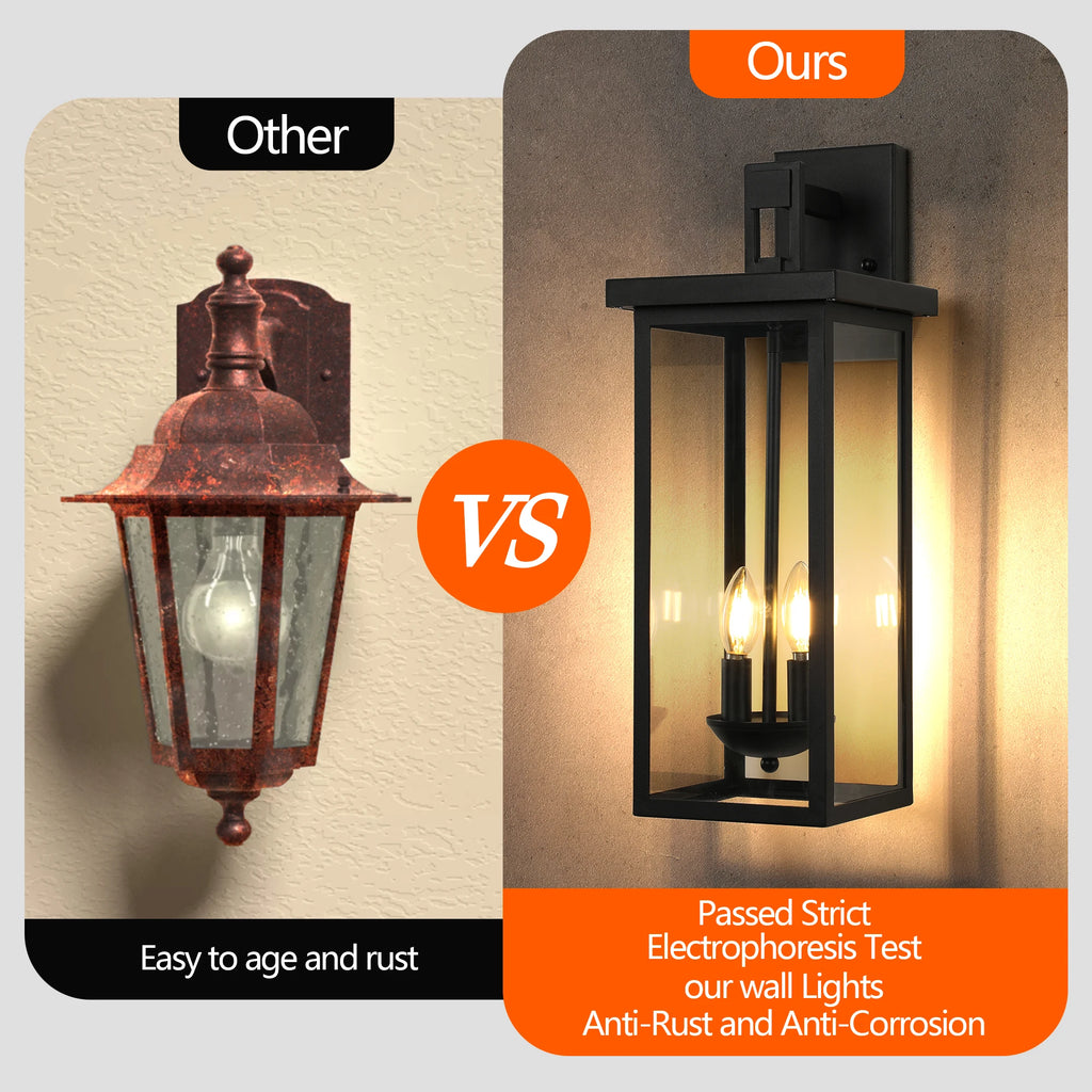 22" Outdoor Wall Lantern Anti-Rust/Weatherproof
