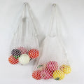 2-Pcs Reusable Cotton Mesh Produce Shopping Tote