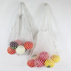 2-Pcs Reusable Cotton Mesh Produce Shopping Tote
