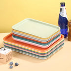 Nordic Multi-Color Rectangular Serving Tray for Food, Bread, Fruit, and Dessert