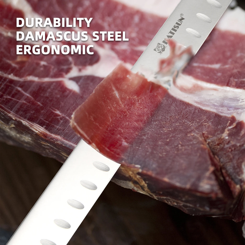 13 Inch Round-Tip Carbon Steel Slicing Knife