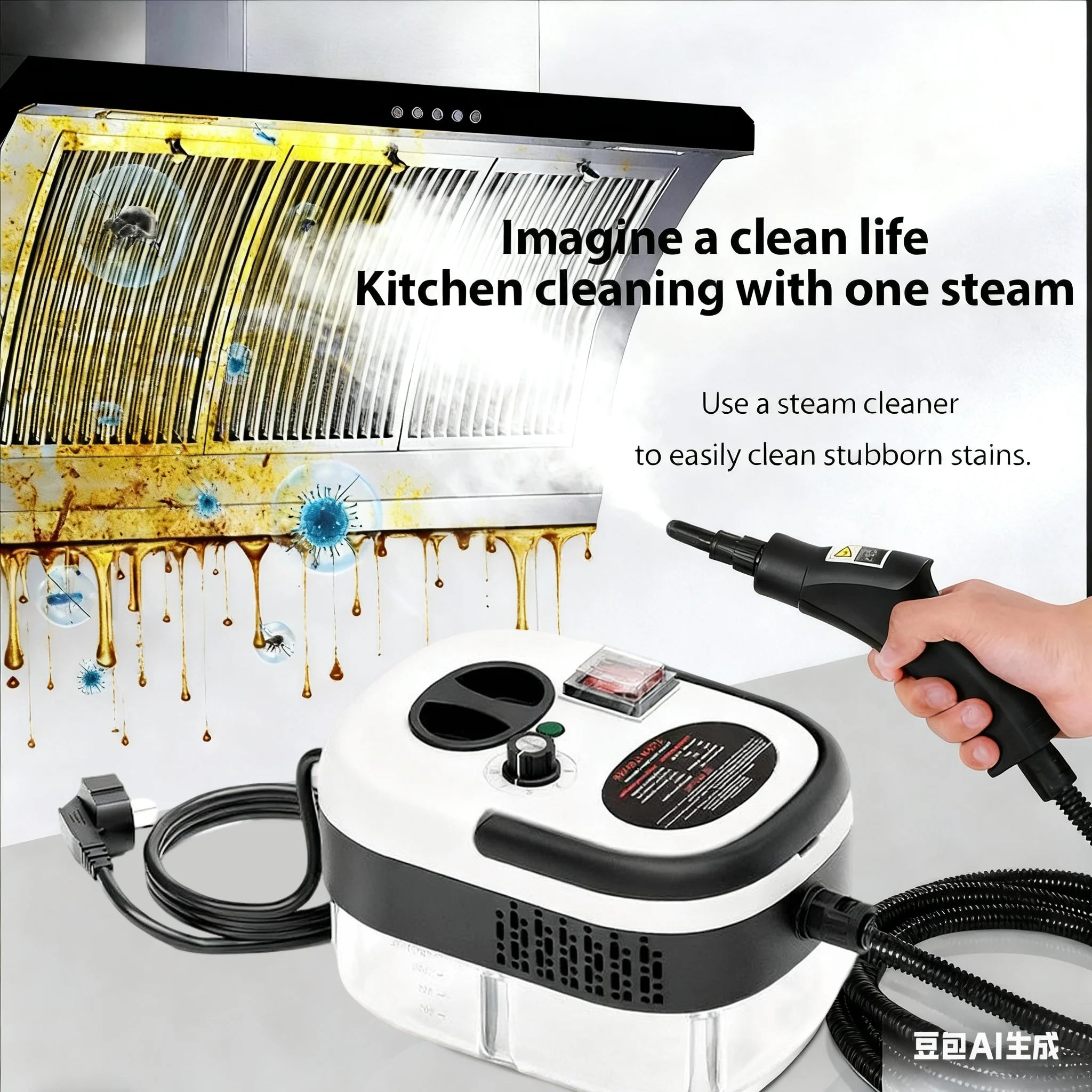 Disinfection Steam Cleaner For Kitchen, Bath, Garage