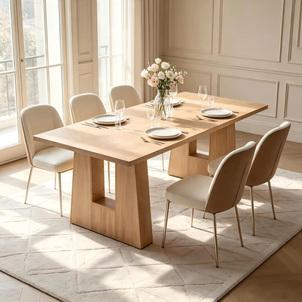 Mid Century Rectangular Dining Table, 4 Colors