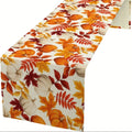 Fall Leaves & Pumpkins Print Table Runner