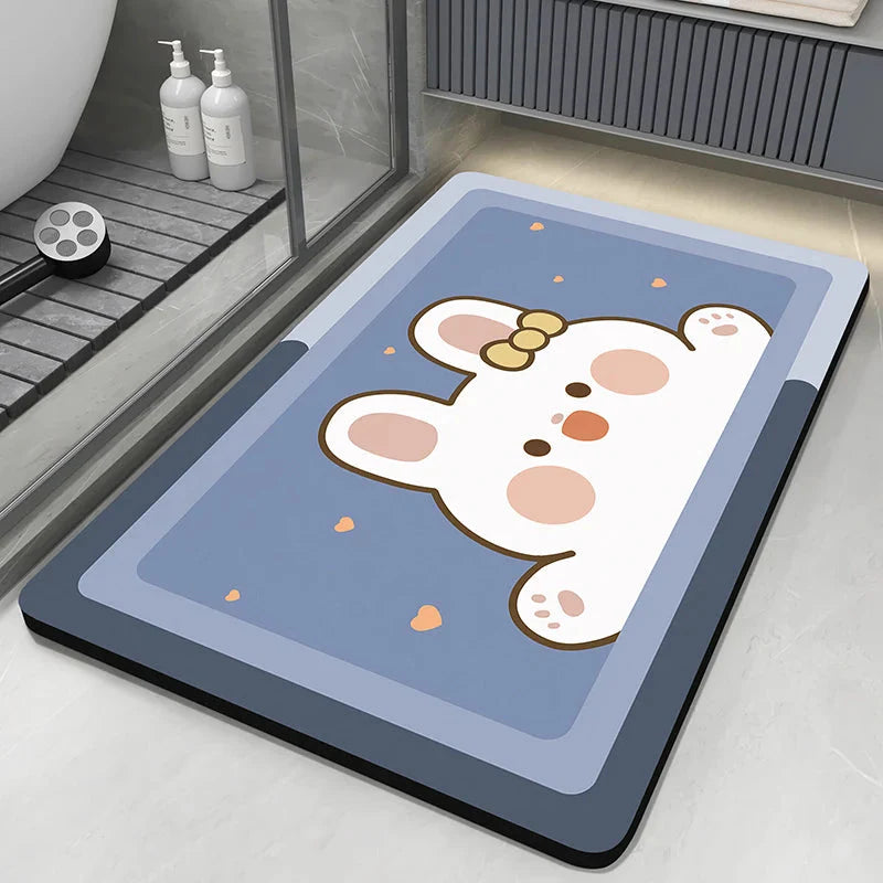 Diatomaceous Earth Bath Mat Various Designs– Quick-Dry Non-Slip Absorbent Rug