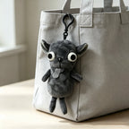 Funny Ugly Cute Bug-Eyed Dog Plush Keychain
