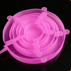 6 Pcs Silicone Stretch Lids for Kitchen Food Covers | Universal Bowl Caps