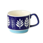 Japanese Flower Coffee Mug Set – Retro Ceramic Cup