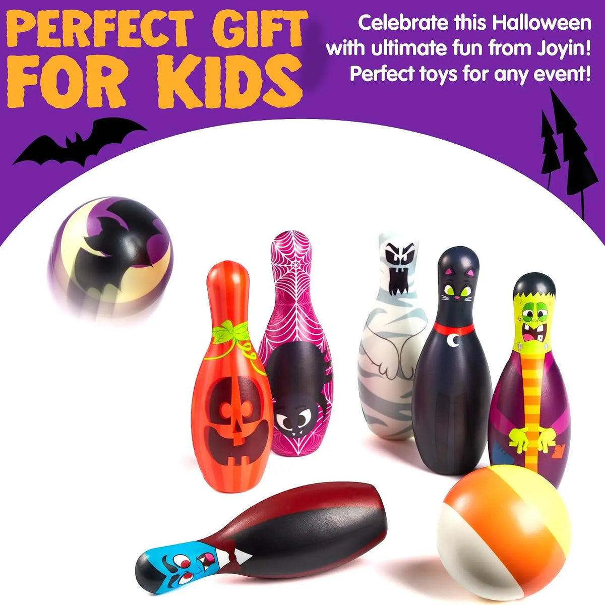 12 pcs Halloween Foam Bowling Set for Kids
