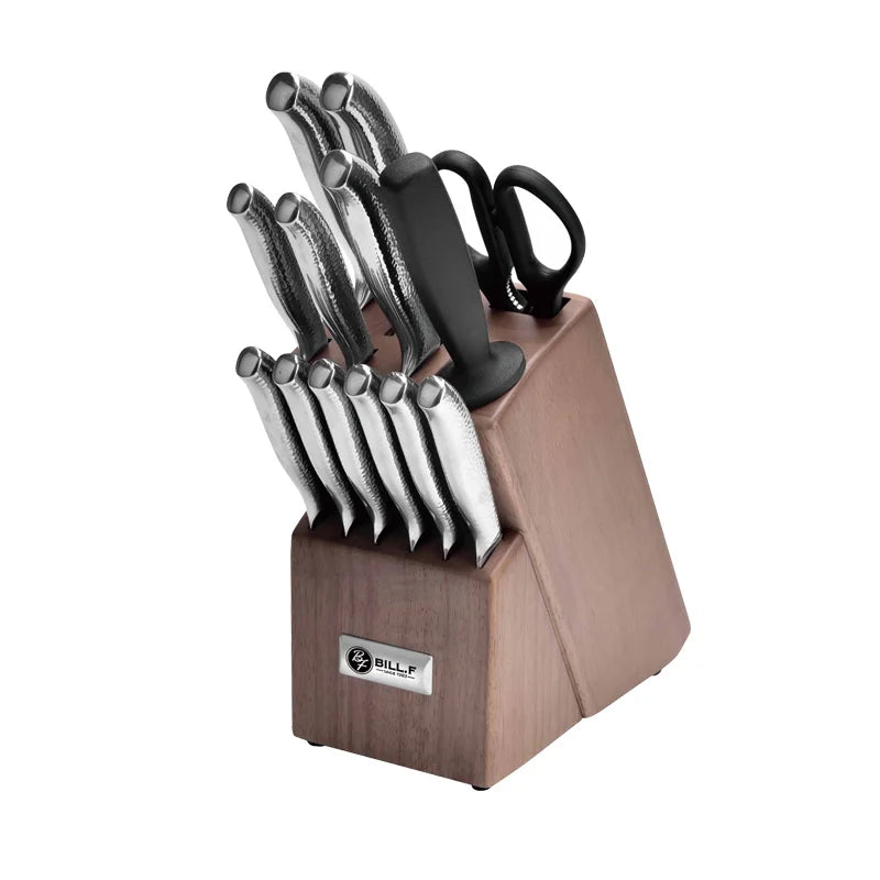 14-Piece Stainless Steel Knife Set With Block