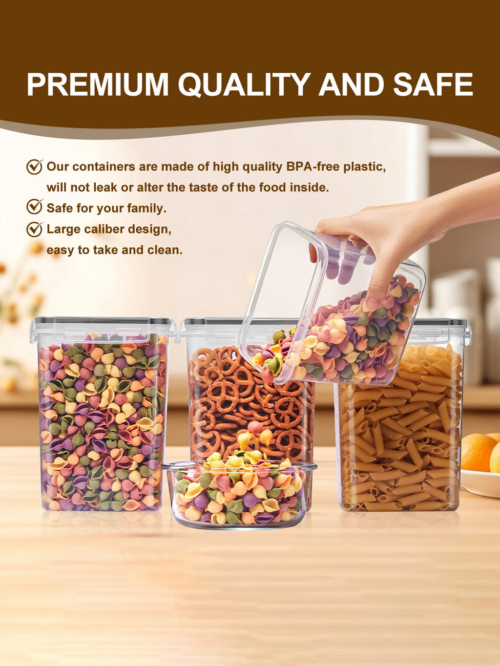 48pc Food Storage Containers With Lids & Labels
