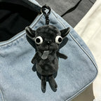 Funny Ugly Cute Bug-Eyed Dog Plush Keychain