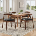 Mid-Century Modern Solid Wood Dining Chairs Set of 2