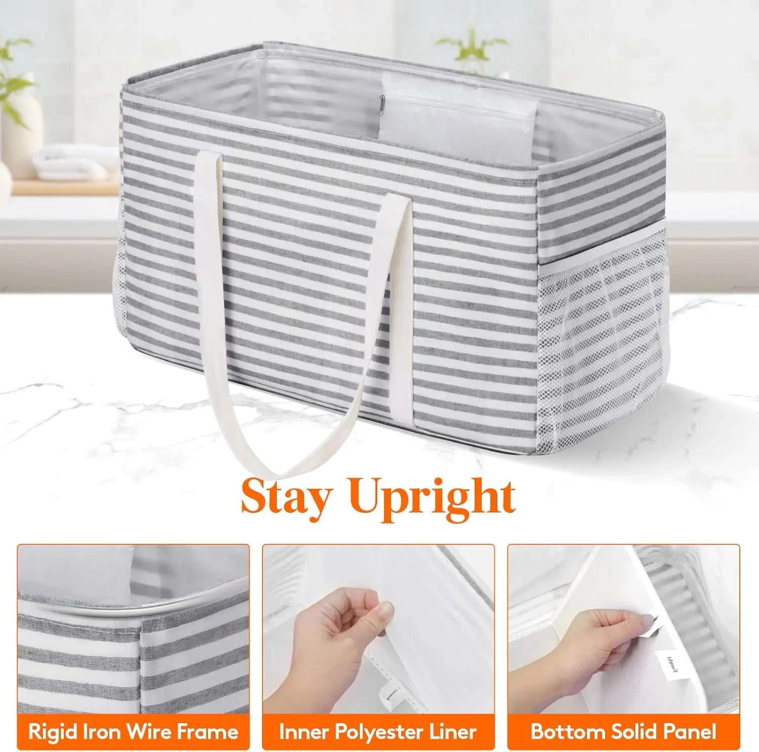 Extra-Large Reusable Grocery Bag With Metal Frame