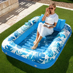 4-in-1 Inflatable Tanning Pool  70" x 46" With Pillow