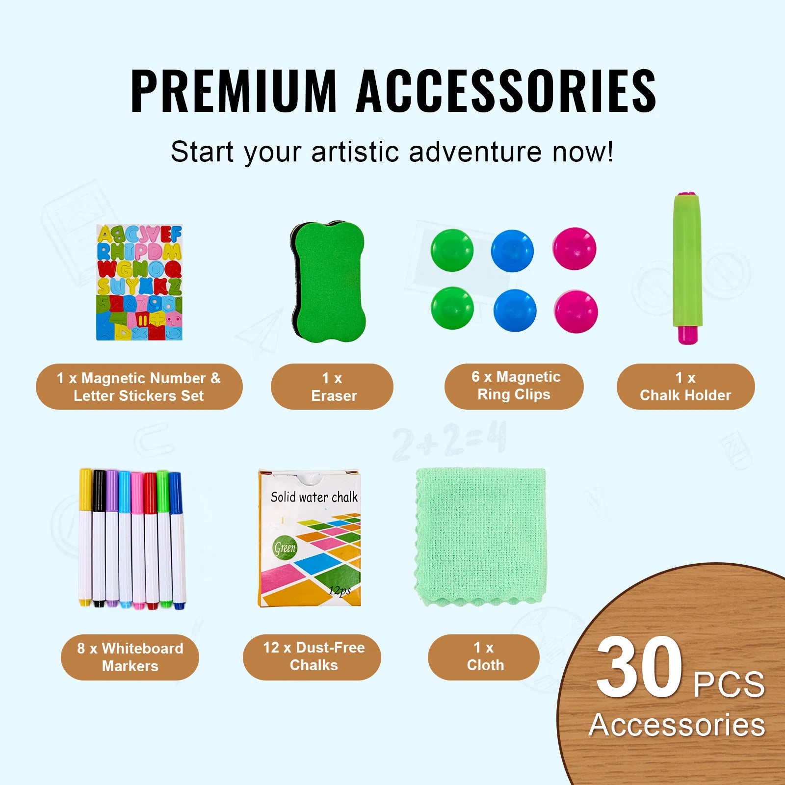 Magnetic Art Easel With Painting Accessories