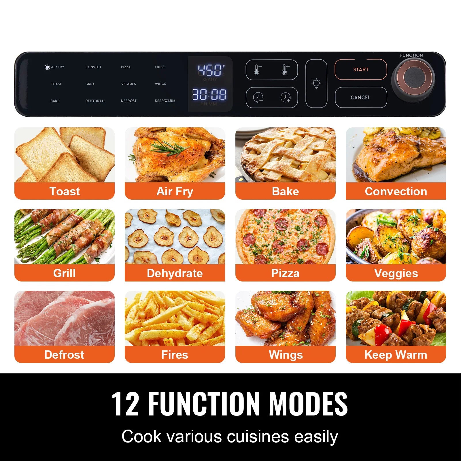 Large Capacity Air-Fryer Toaster Convection Oven
