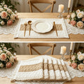 6 Pcs Boho Macrame Placemat Set