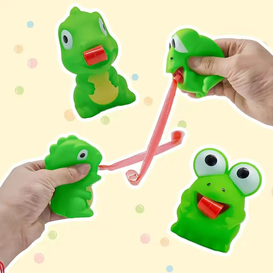Frog and Dinosaur Stress Relief, Fidget Squeeze Toy