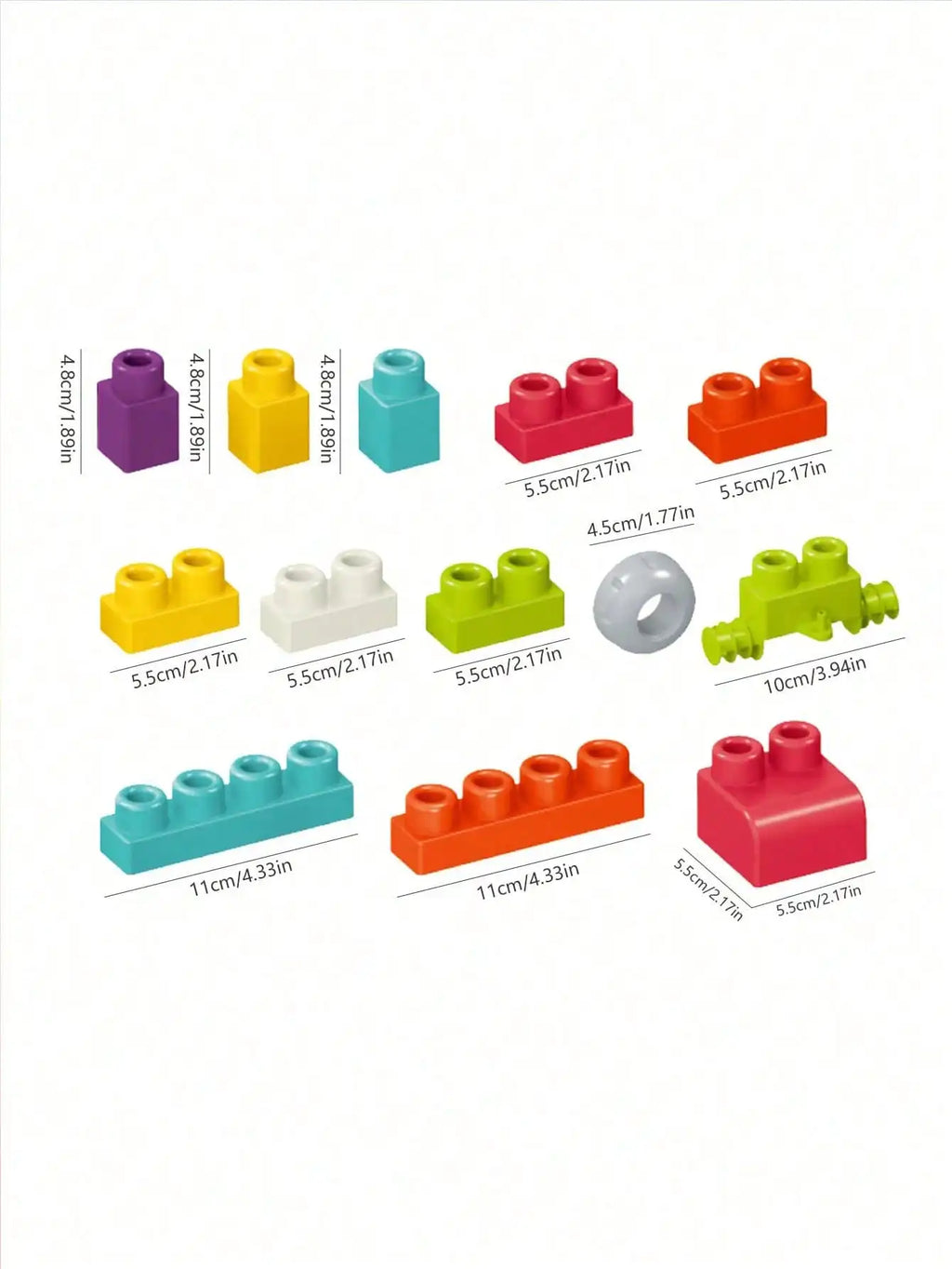 16/21/37/50pcs Large Building Blocks With Storage Bin