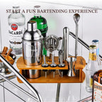 Luxe Cocktail Shaker & Bartender Kit W/ Stand