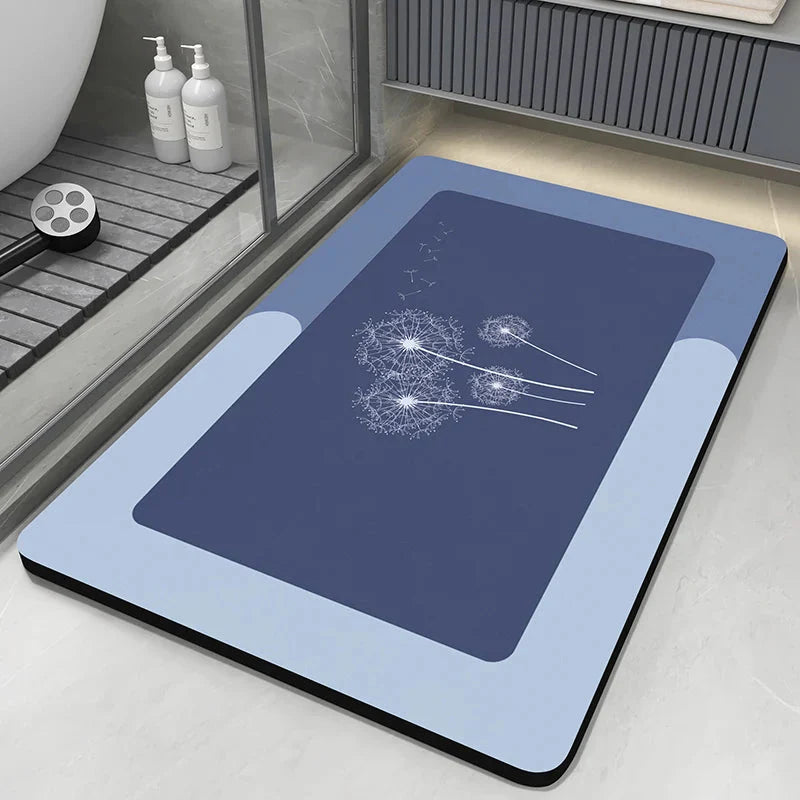 Diatomaceous Earth Bath Mat Various Designs– Quick-Dry Non-Slip Absorbent Rug