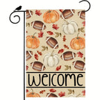 Pumpkin & Football Fall Welcome Garden Flag