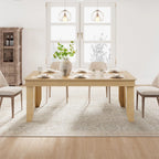 Farmhouse Wooden Dining Table For 4-6