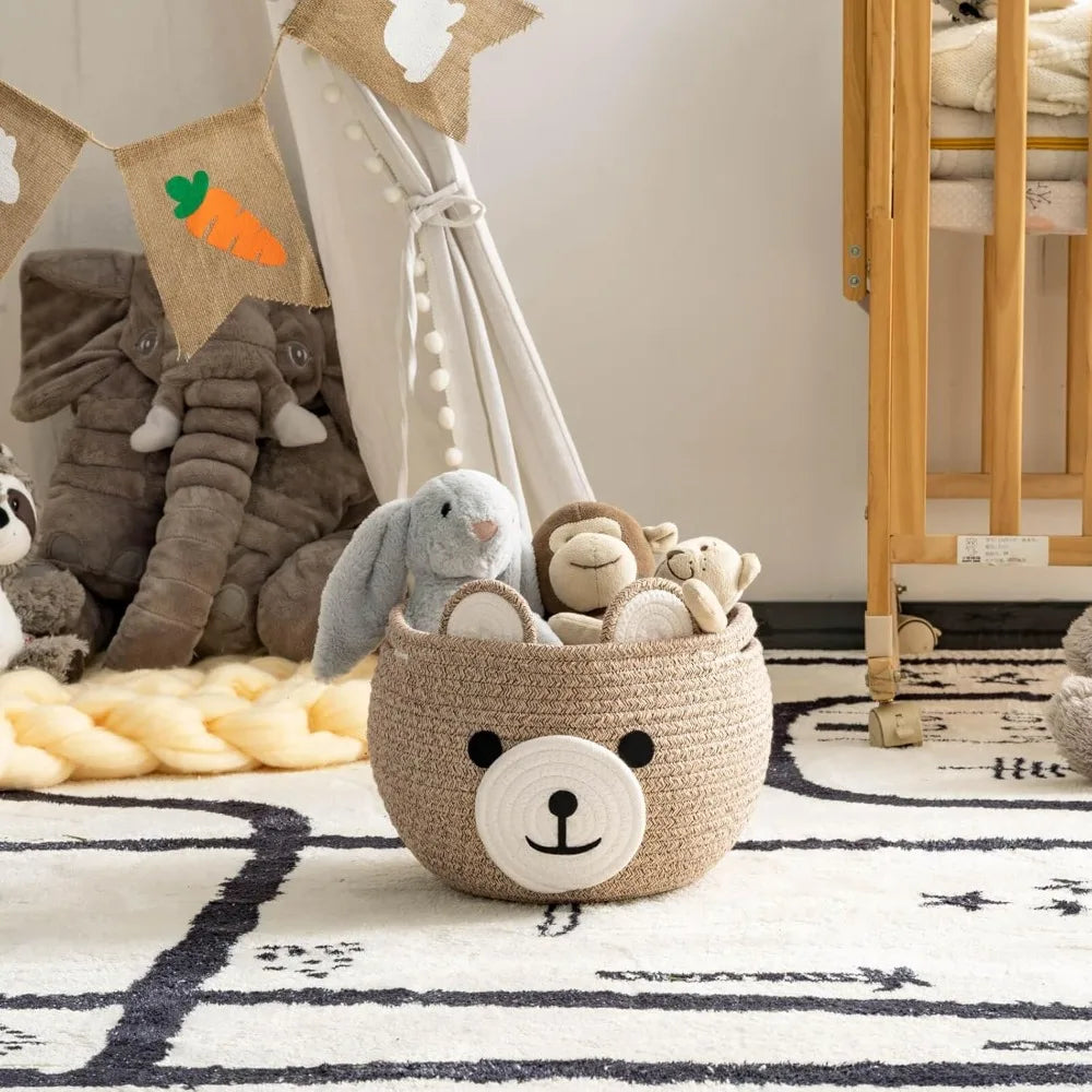 Bear Basket with Handles 10.5"D x 8.5"H