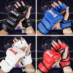 Professional Boxing Training Gloves Half Finger Leather Cushion