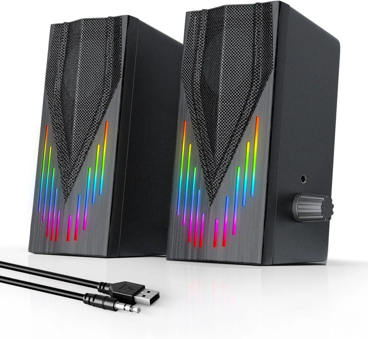 USB-Powered Computer Speakers With RGB Lights