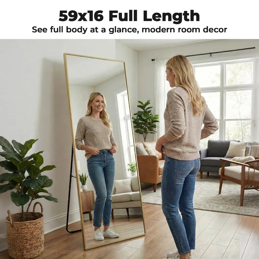 59x16" Full Length Mirror Floor Standing