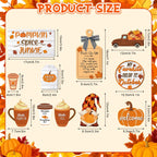 15 Pcs Fall Tiered Tray Decor Set