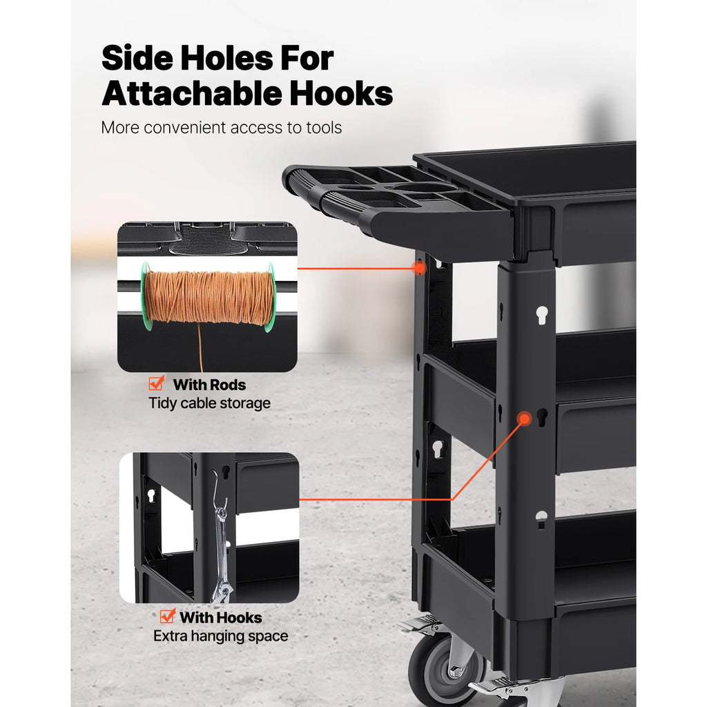 Utility Cart 360° Swivel Wheels 3 Sizes