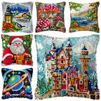 Latch Hook Rug Kit Pastel Embroidery Home decorations Pillow Case Set with Ergonomic Hook Tools