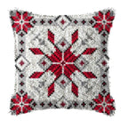 DIY Latch Hook Rug Kits Snowman Santa Claus Hat Embroidery Cushion Pillow Cover