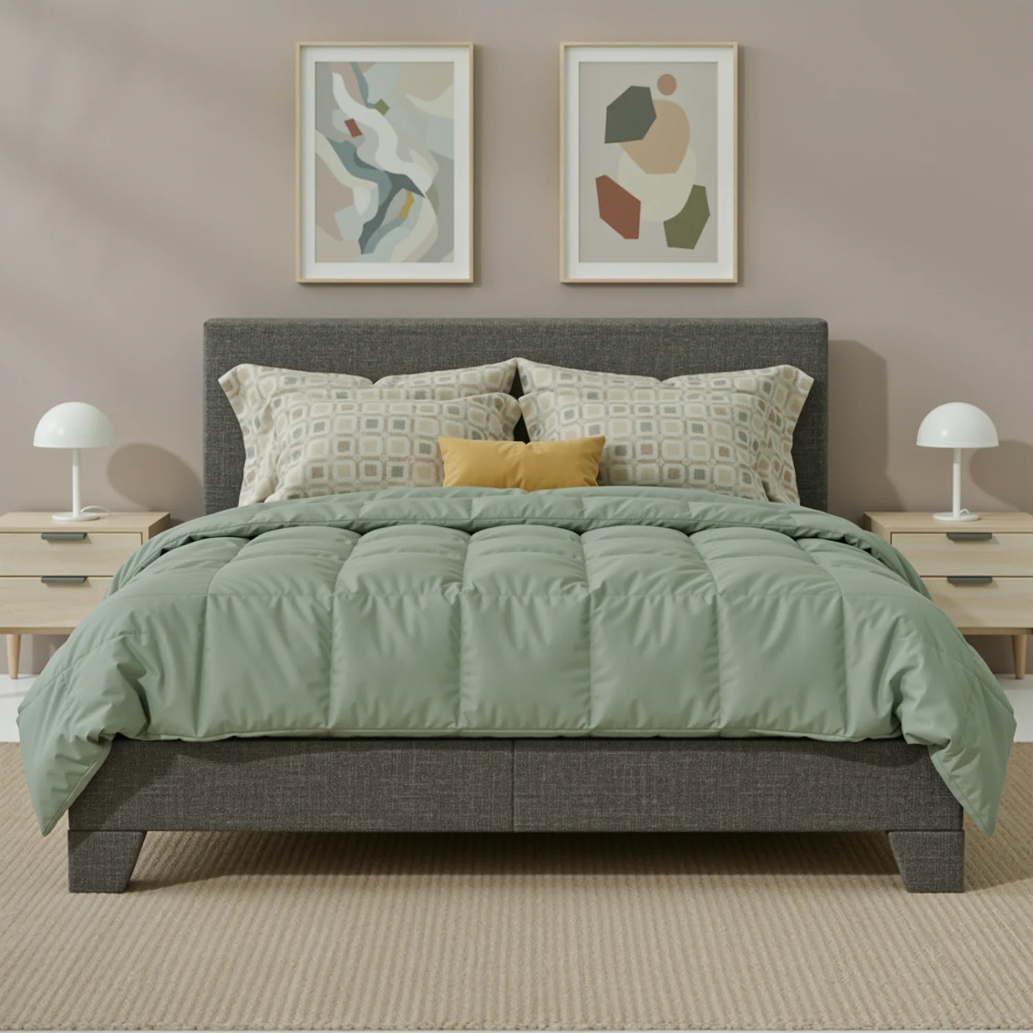 HOOMIC Full/Queen/King Upholstered Platform Bed Frame