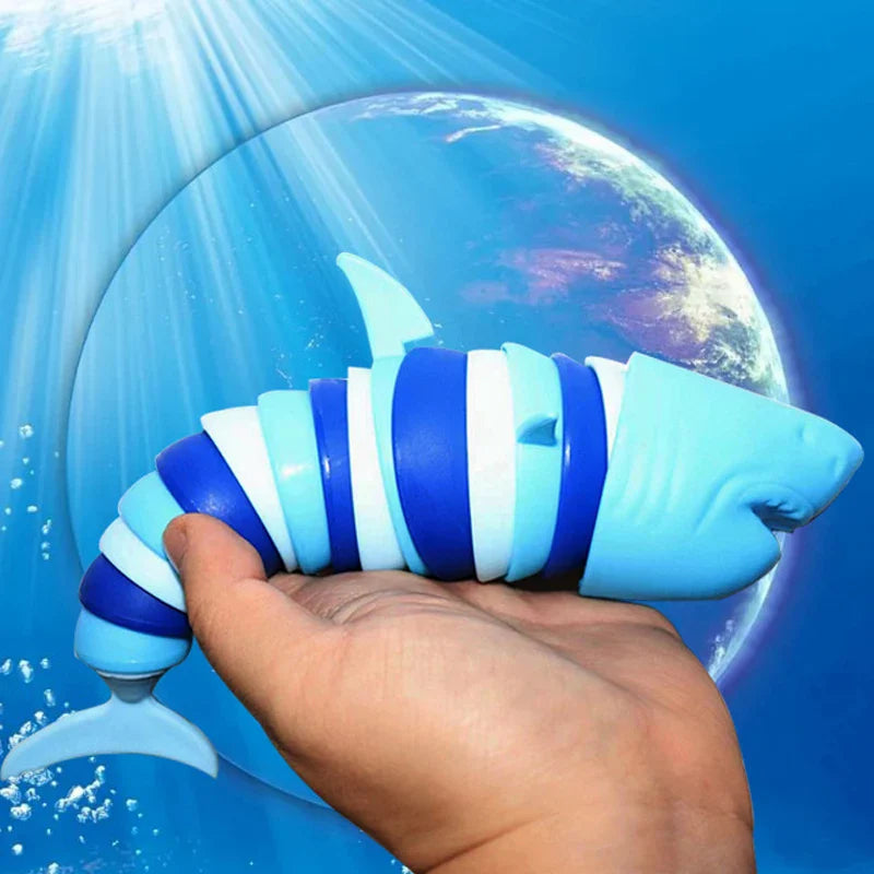 3D Articulated Shark Stress Reliever, Sensory Fidget Toy