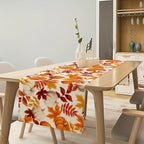 Fall Leaves & Pumpkins Print Table Runner
